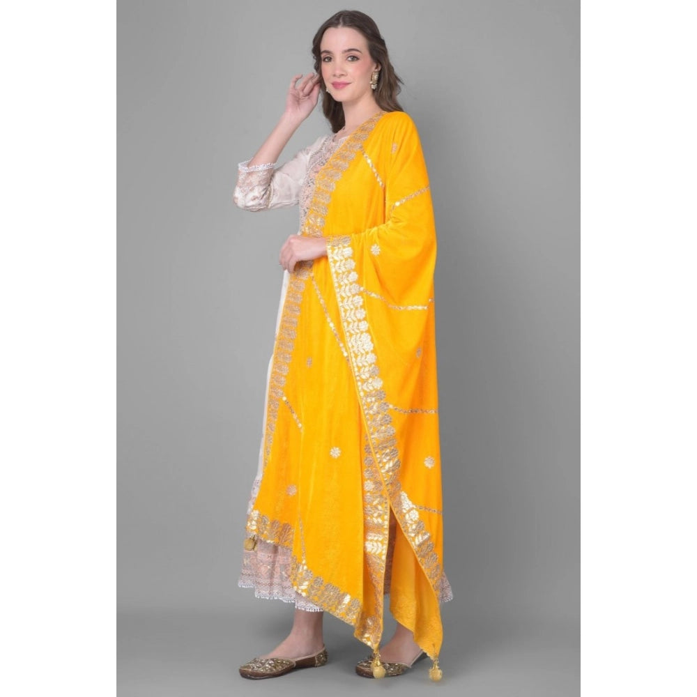 Women's Velvet Gotta Patti Dupatta · 0954