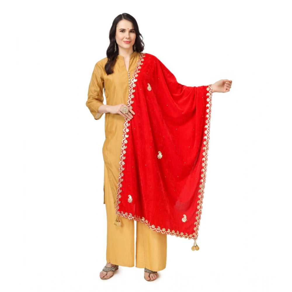 Women's Velvet Gotta Patti Dupatta · 0748