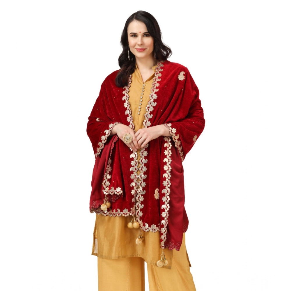 Women's Velvet Gotta Patti Dupatta · 0746