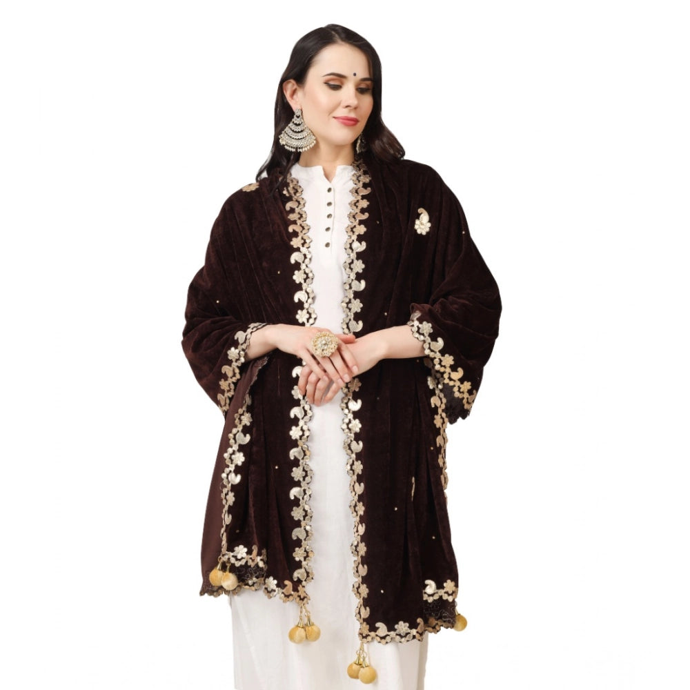 Women's Velvet Gotta Patti Dupatta · 0753