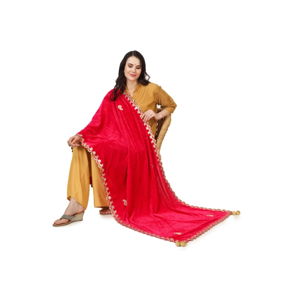 Women's Velvet Gotta Patti Dupatta · 0750