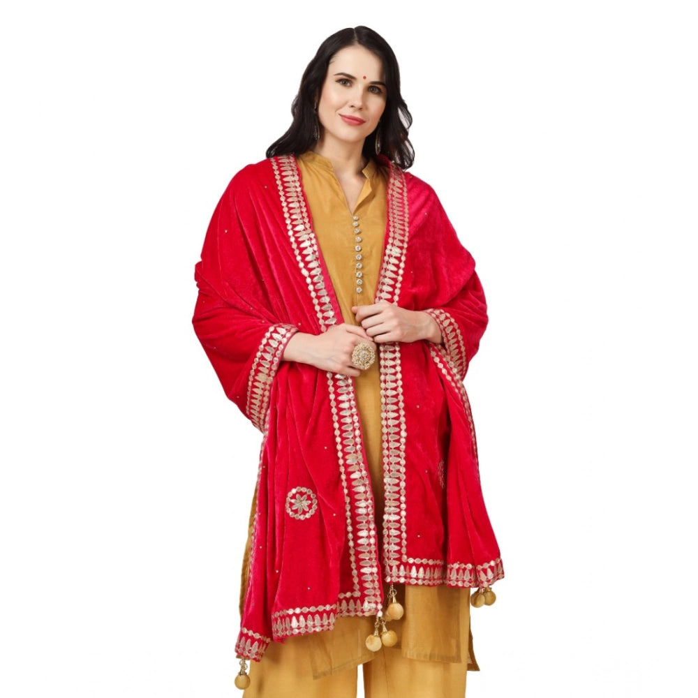 Women's Velvet Gotta Patti Dupatta · 0761
