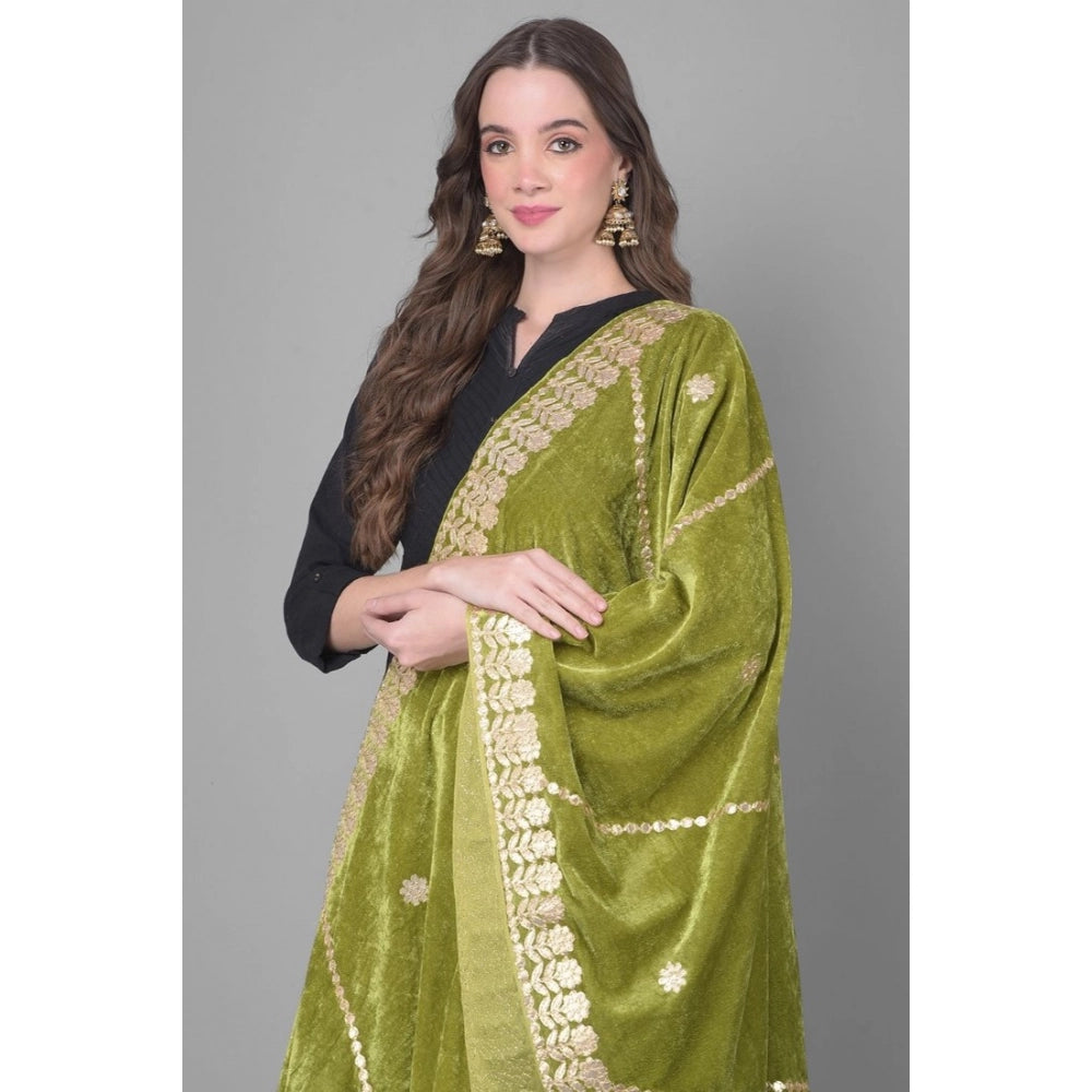 Women's Velvet Gotta Patti Dupatta · 0960