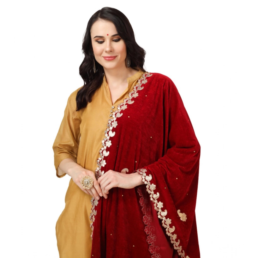 Women's Velvet Gotta Patti Dupatta · 0746