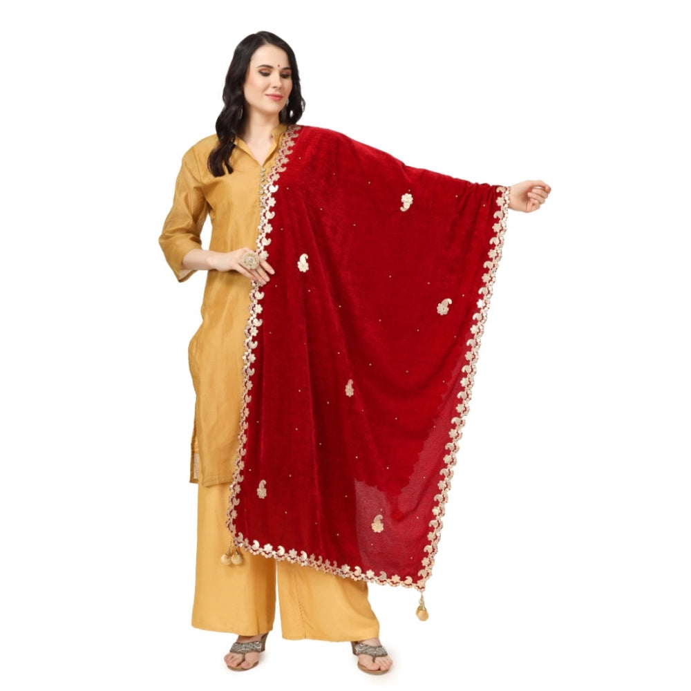 Women's Velvet Gotta Patti Dupatta · 0746