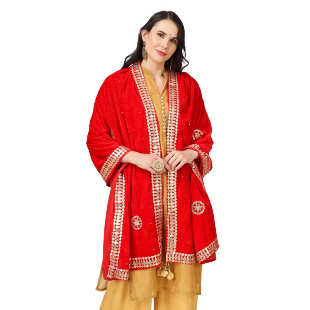 Women's Velvet Gotta Patti Dupatta · 0766