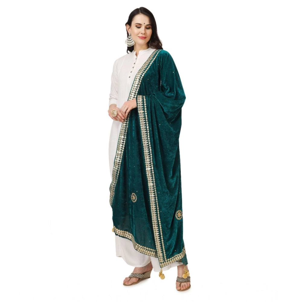 Women's Velvet Gotta Patti Dupatta · 0765
