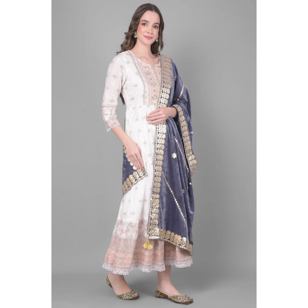 Women's Velvet Gotta Patti Dupatta · 0965