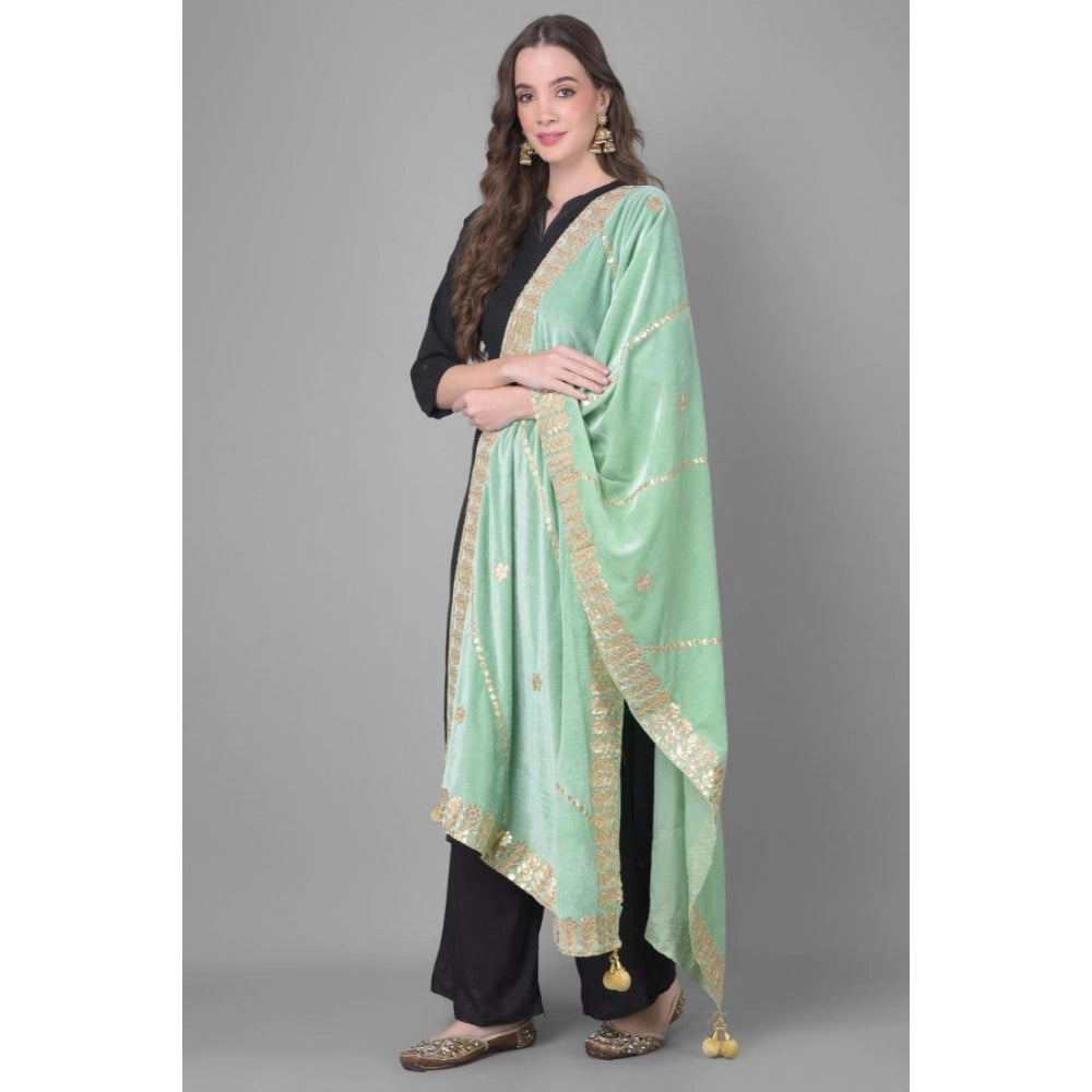 Women's Velvet Gotta Patti Dupatta · 0964