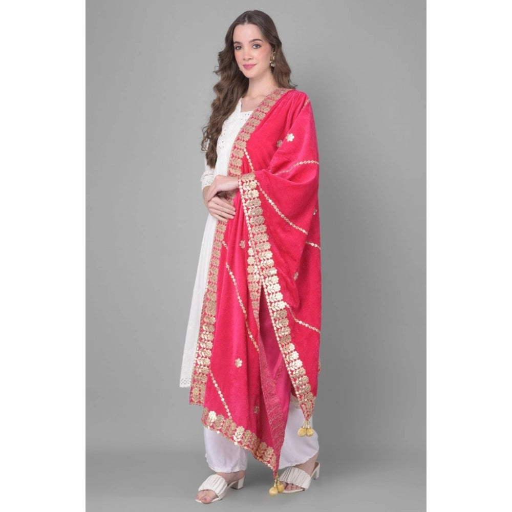 Women's Velvet Gotta Patti Dupatta · 0953