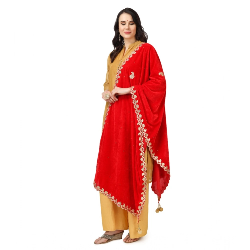 Women's Velvet Gotta Patti Dupatta · 0748