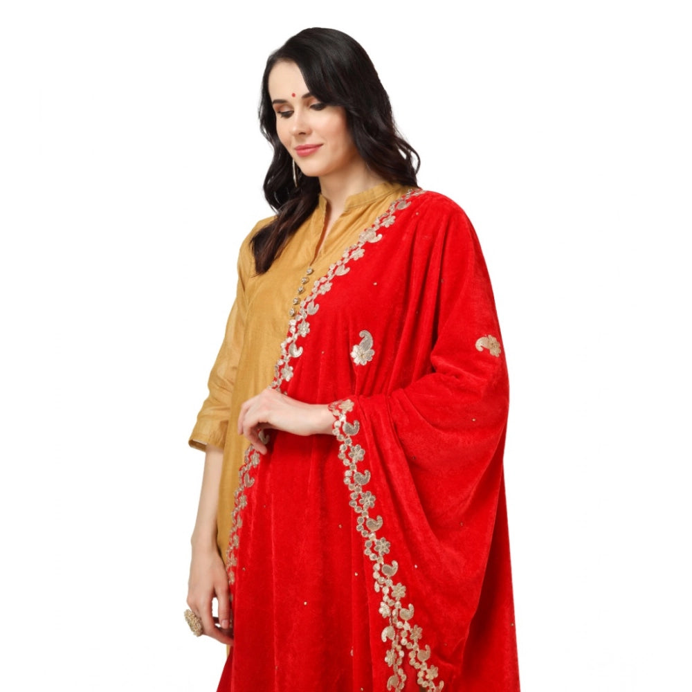 Women's Velvet Gotta Patti Dupatta · 0748