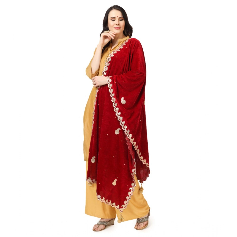Women's Velvet Gotta Patti Dupatta · 0746