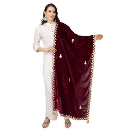 Women's Velvet Gotta Patti Dupatta · 0752