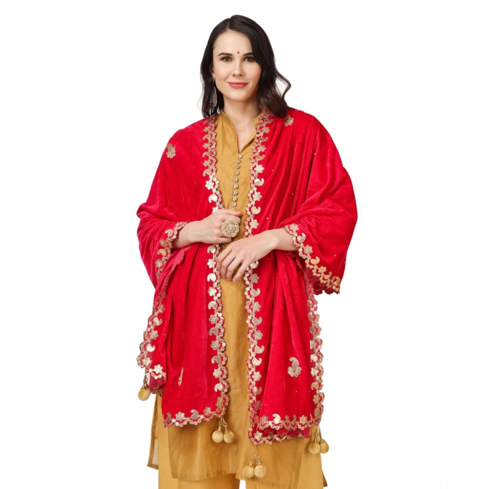 Women's Velvet Gotta Patti Dupatta · 0750