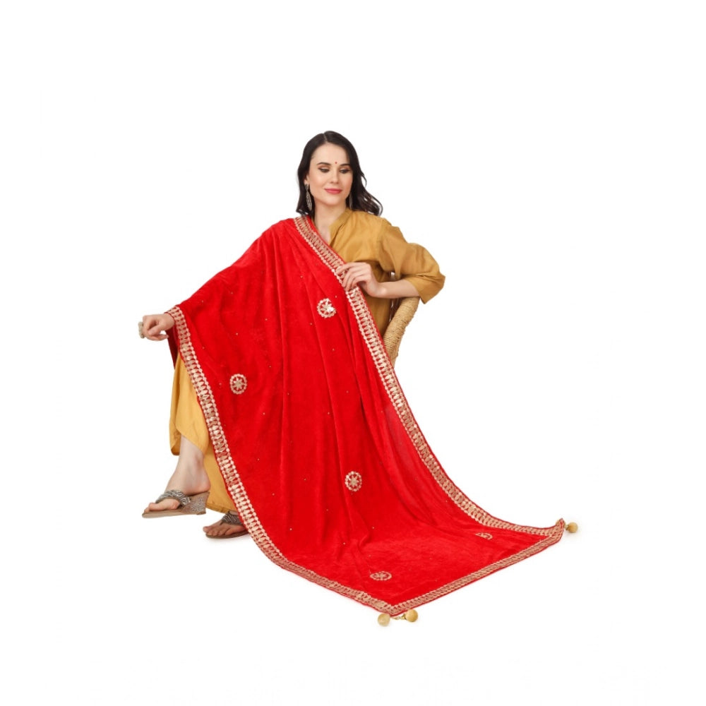 Women's Velvet Gotta Patti Dupatta · 0766