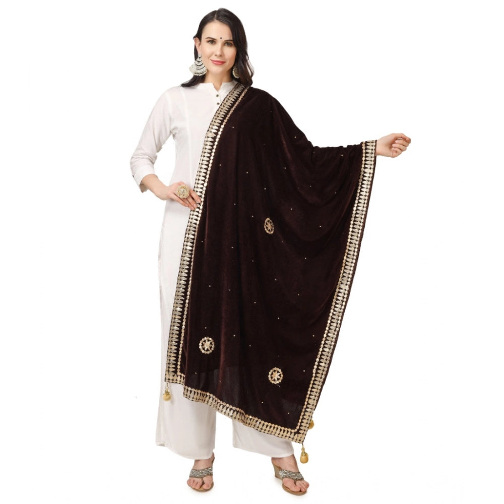 Women's Velvet Gotta Patti Dupatta · 0762