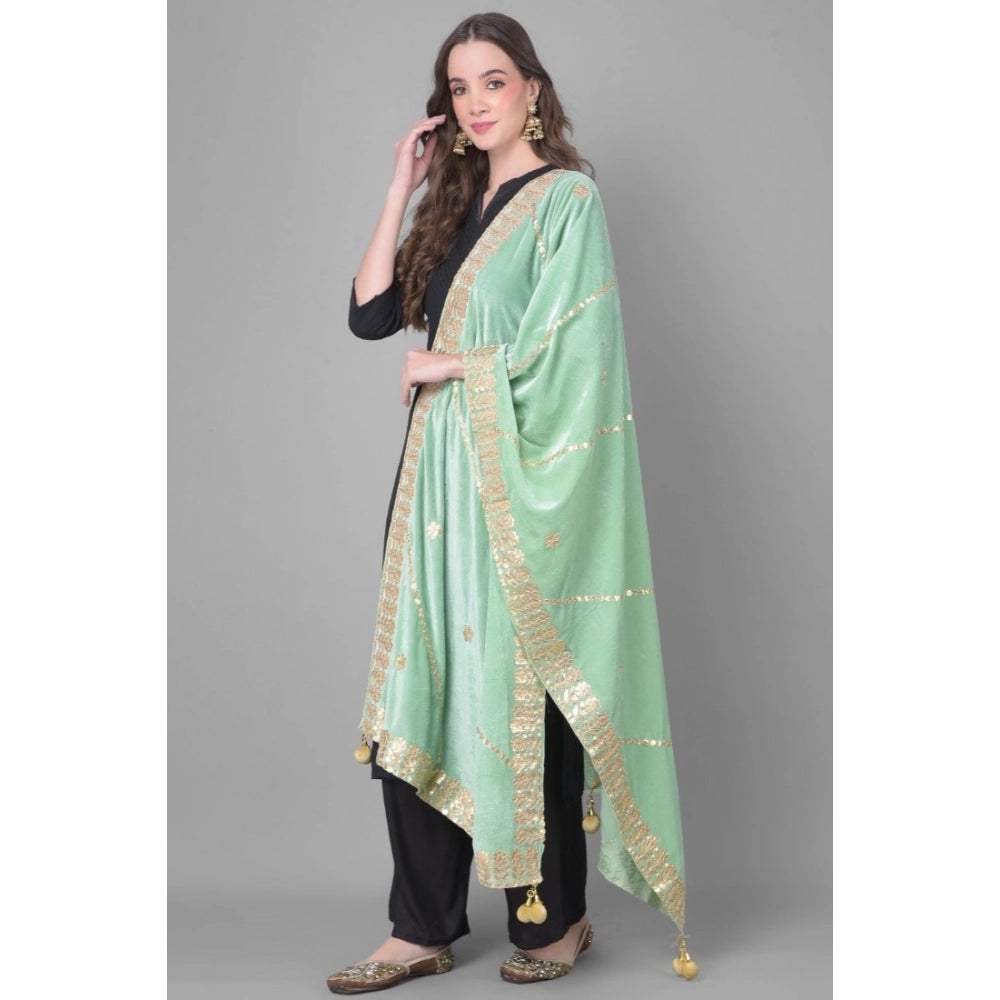 Women's Velvet Gotta Patti Dupatta · 0964