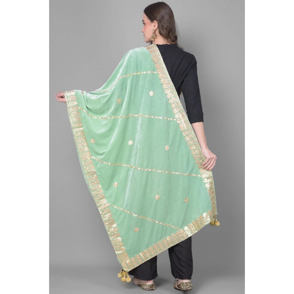 Women's Velvet Gotta Patti Dupatta · 0964