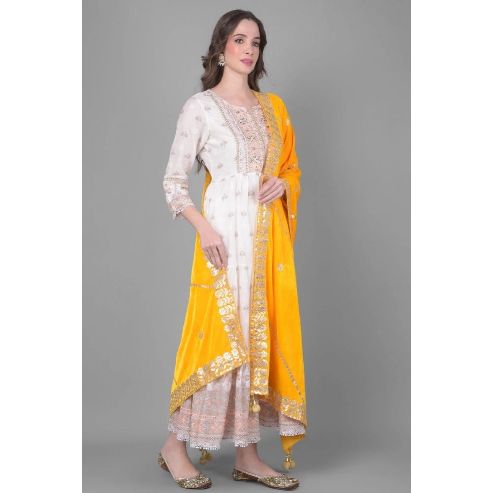 Women's Velvet Gotta Patti Dupatta · 0954
