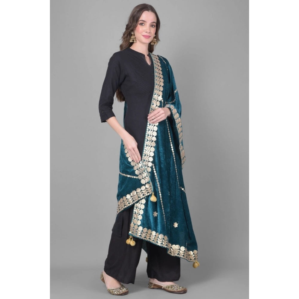 Women's Velvet Gotta Patti Dupatta · 0969