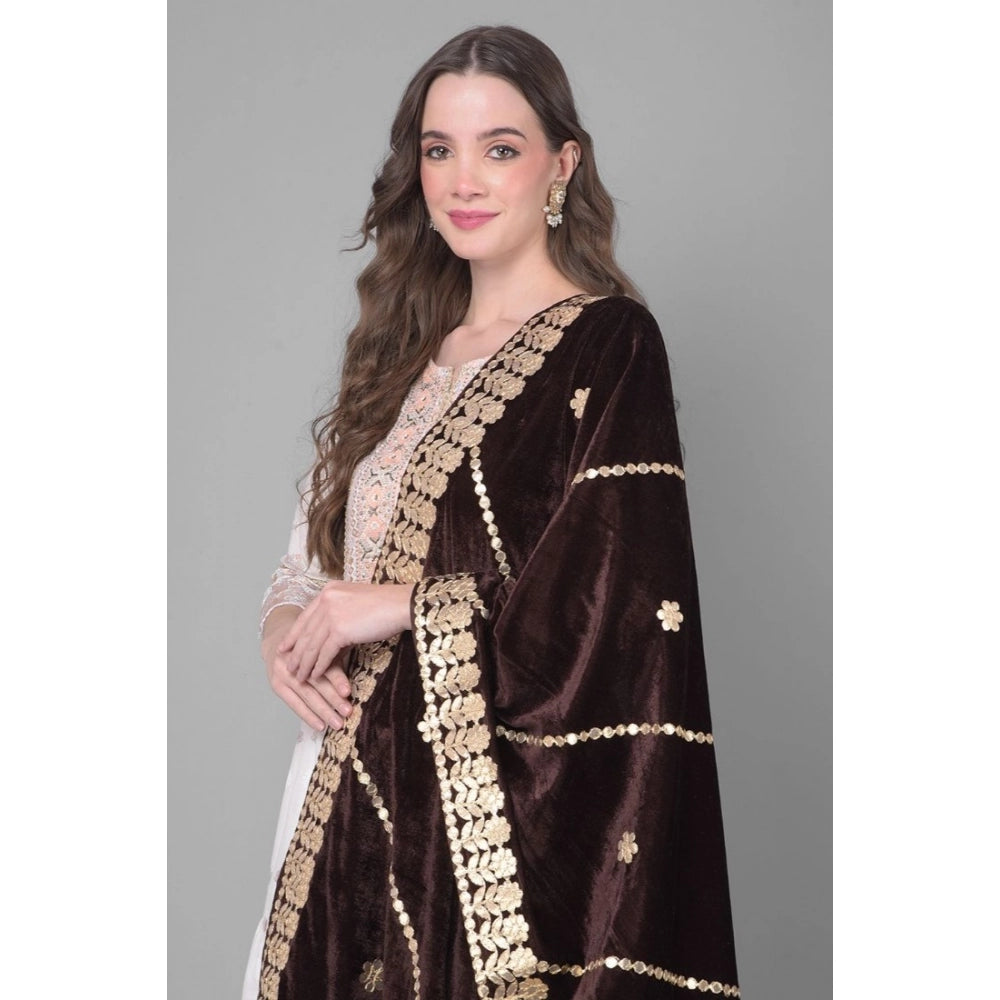 Women's Velvet Gotta Patti Dupatta · 0968