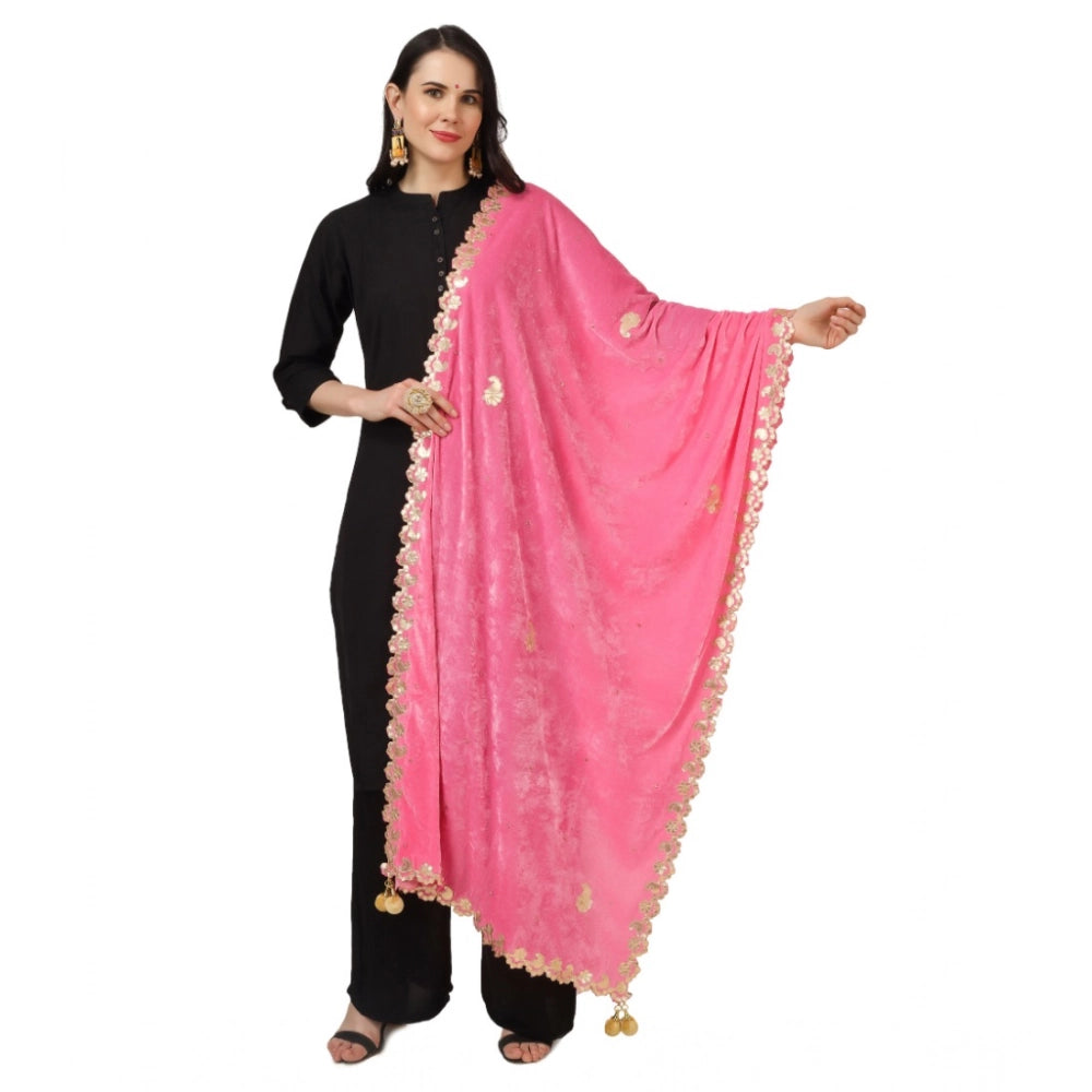 Women's Velvet Gotta Patti Dupatta · 0744