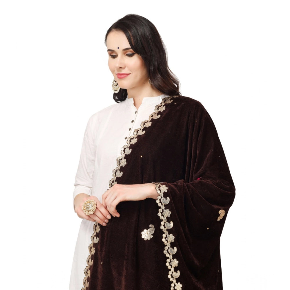 Women's Velvet Gotta Patti Dupatta · 0753
