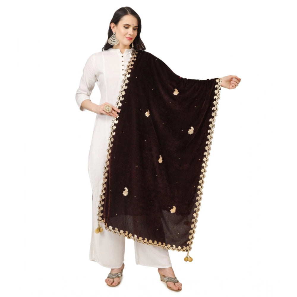 Women's Velvet Gotta Patti Dupatta · 0753