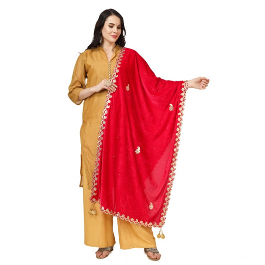 Women's Velvet Gotta Patti Dupatta · 0750