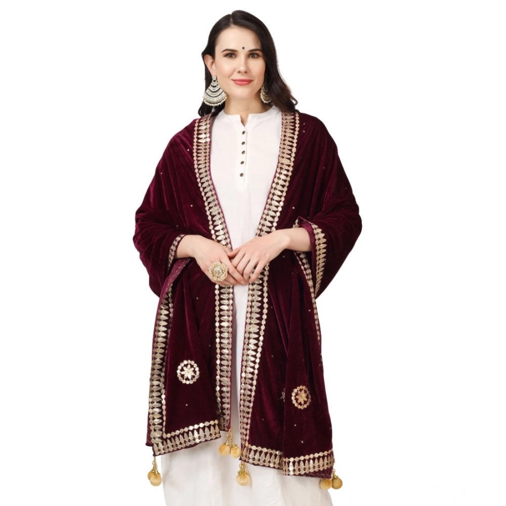 Women's Velvet Gotta Patti Dupatta · 0763