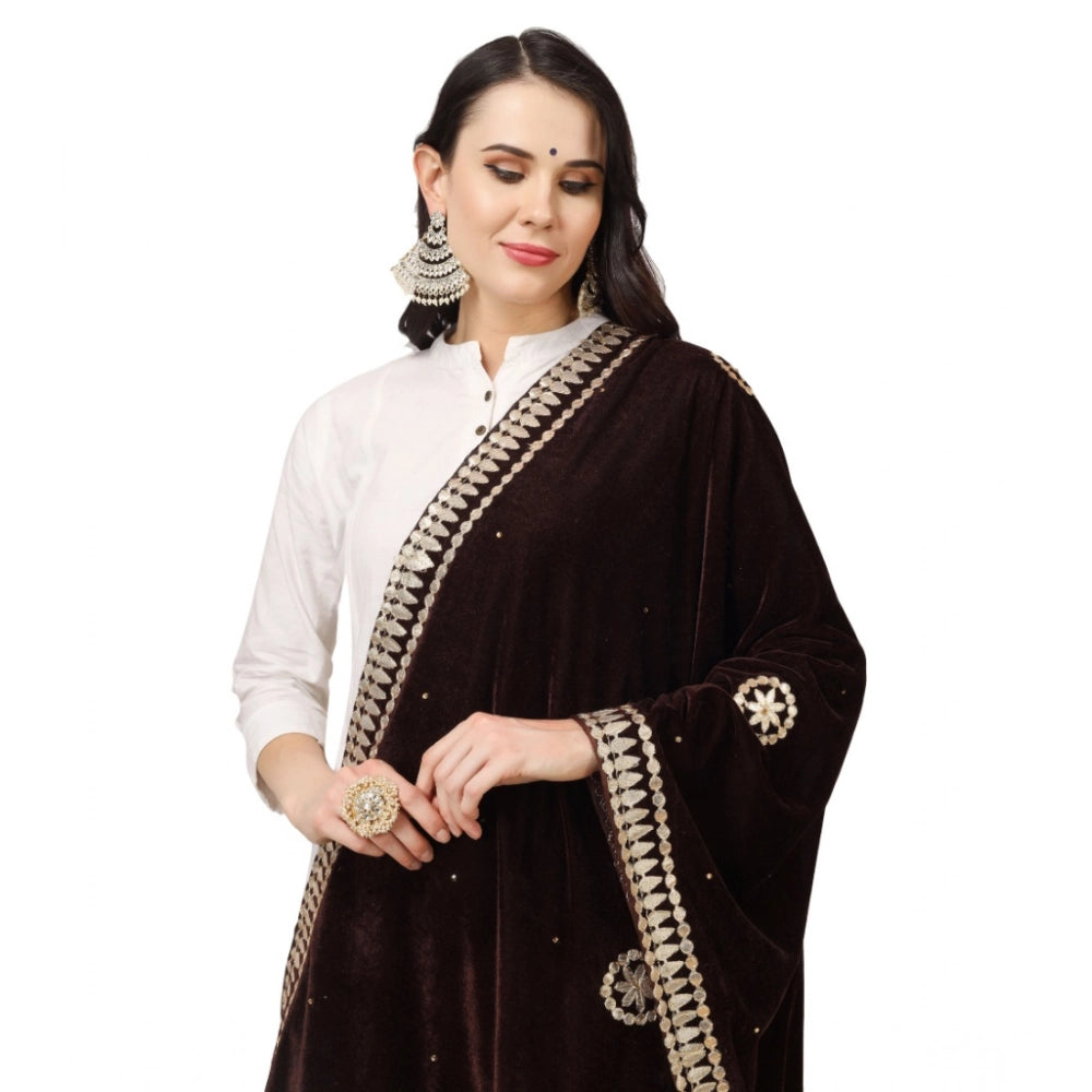 Women's Velvet Gotta Patti Dupatta · 0762
