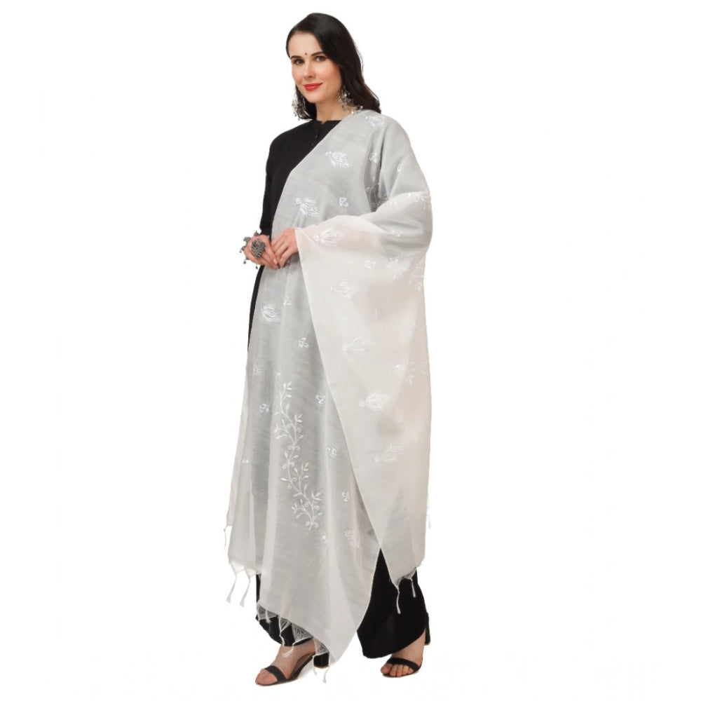 Women's Cotton Embroidered Dupatta · 0777