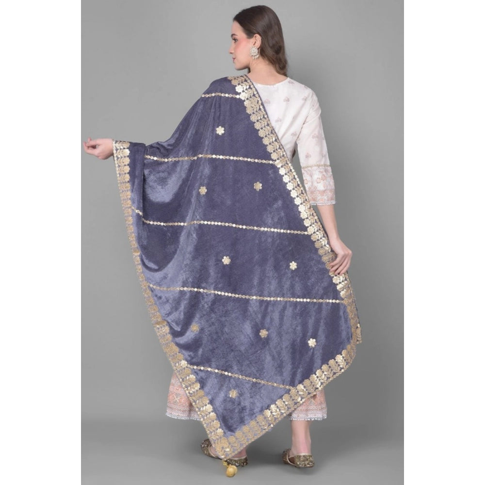 Women's Velvet Gotta Patti Dupatta · 0965