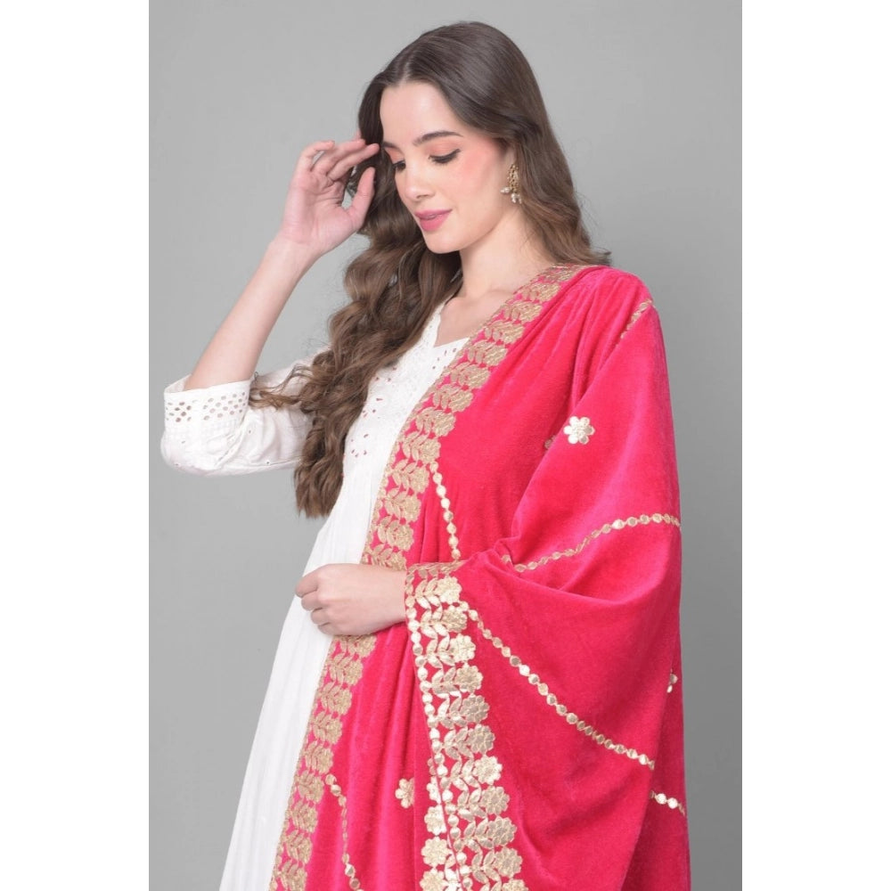 Women's Velvet Gotta Patti Dupatta · 0953