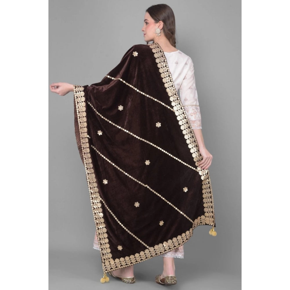 Women's Velvet Gotta Patti Dupatta · 0968