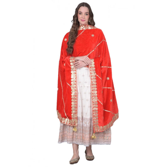 Women's Velvet Gotta Patti Dupatta · 0962