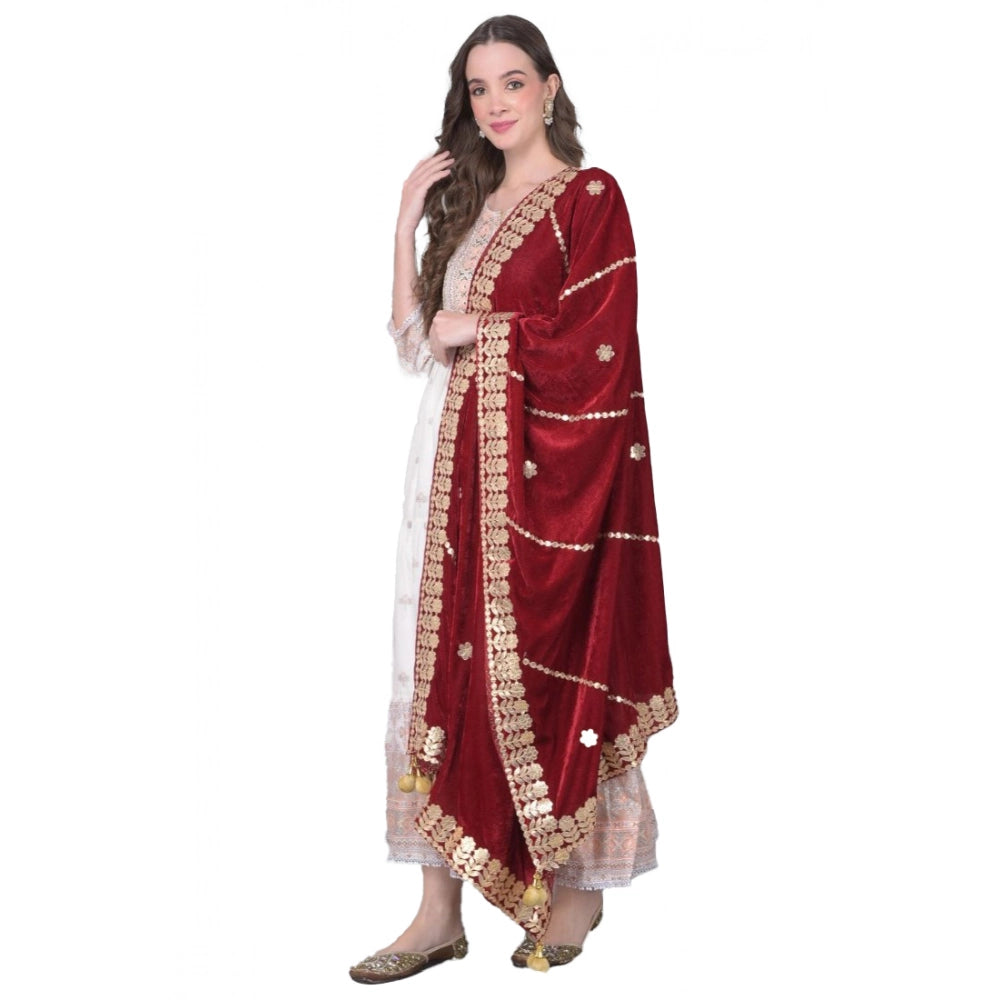 Women's Velvet Gotta Patti Dupatta · 0961