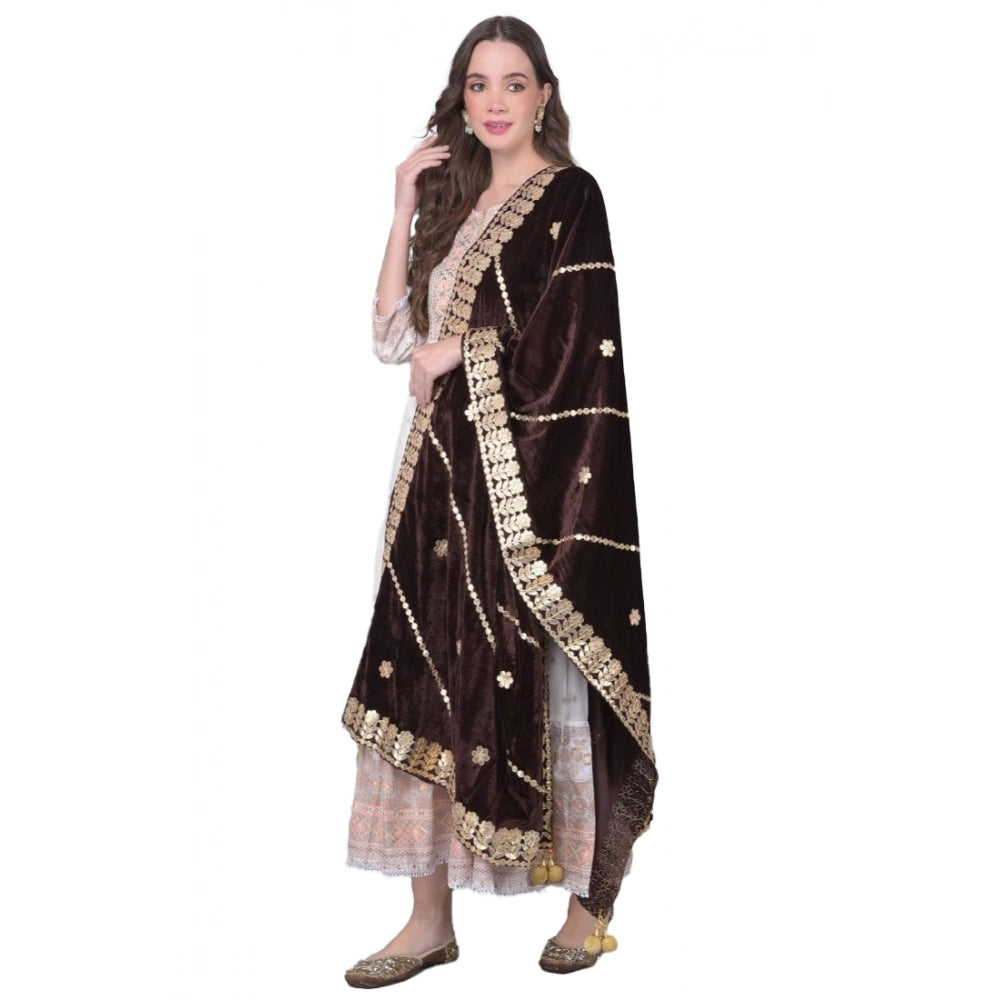 Women's Velvet Gotta Patti Dupatta · 0968