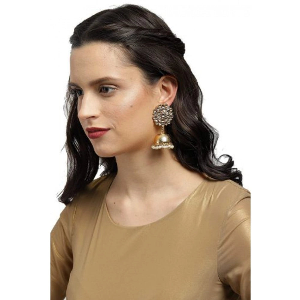 Women's Rose Gold Plated Alloy Earrings — White
