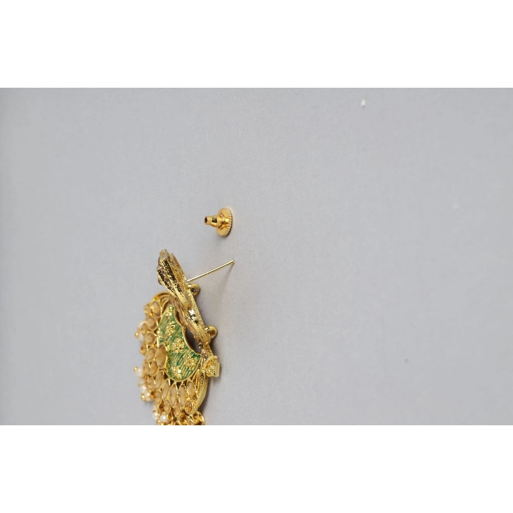 Women's Rose Gold Plated Alloy Earrings — Gold · 0286