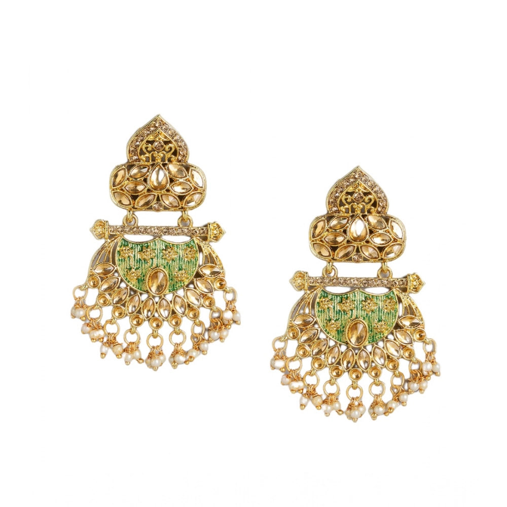 Women's Rose Gold Plated Alloy Earrings — Gold · 0286