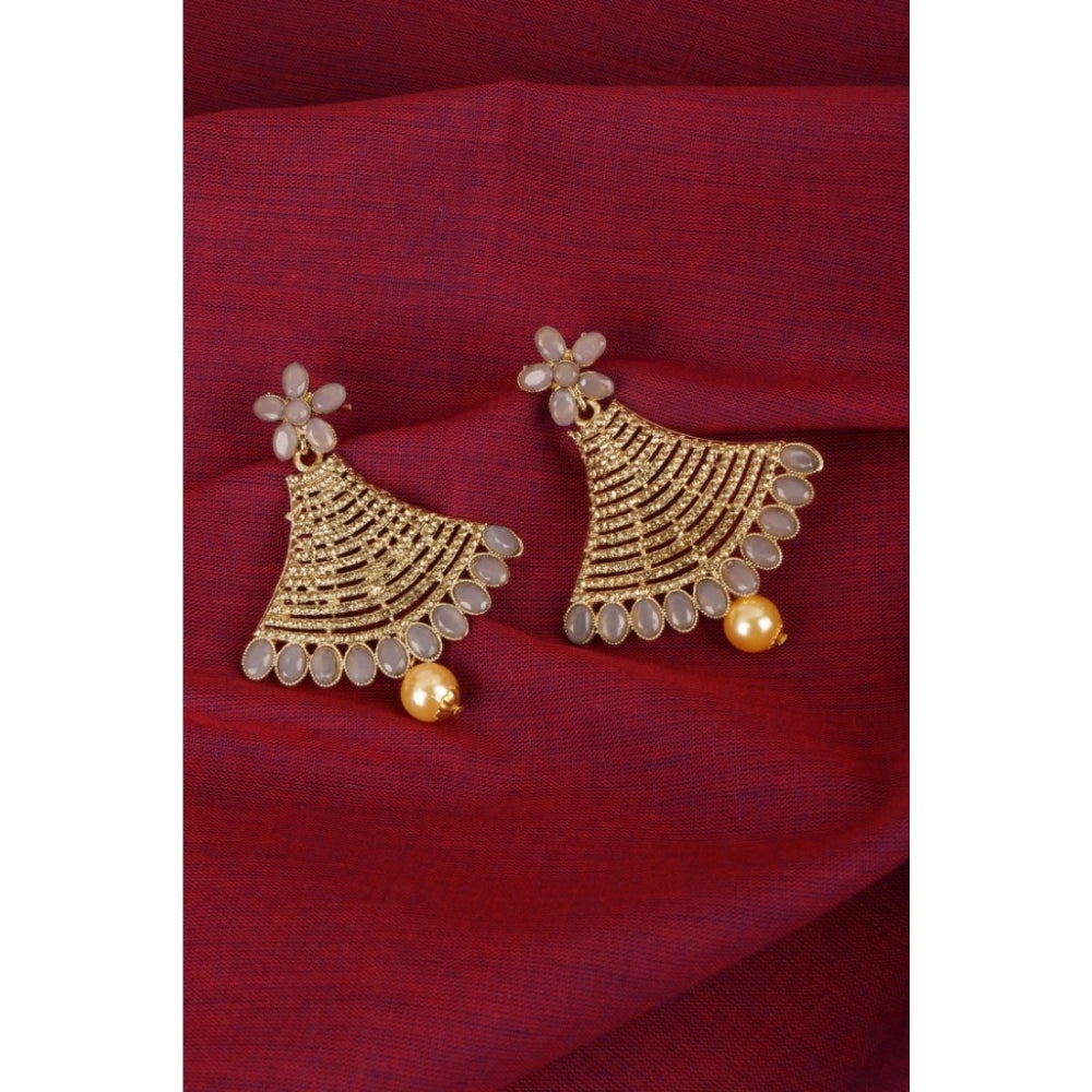 Women's Rose Gold Plated Alloy Earrings — Gold · 0136