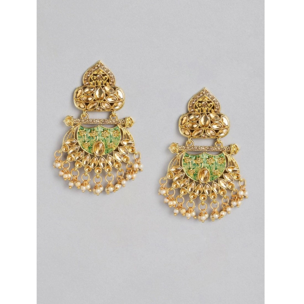 Women's Rose Gold Plated Alloy Earrings — Gold · 0286
