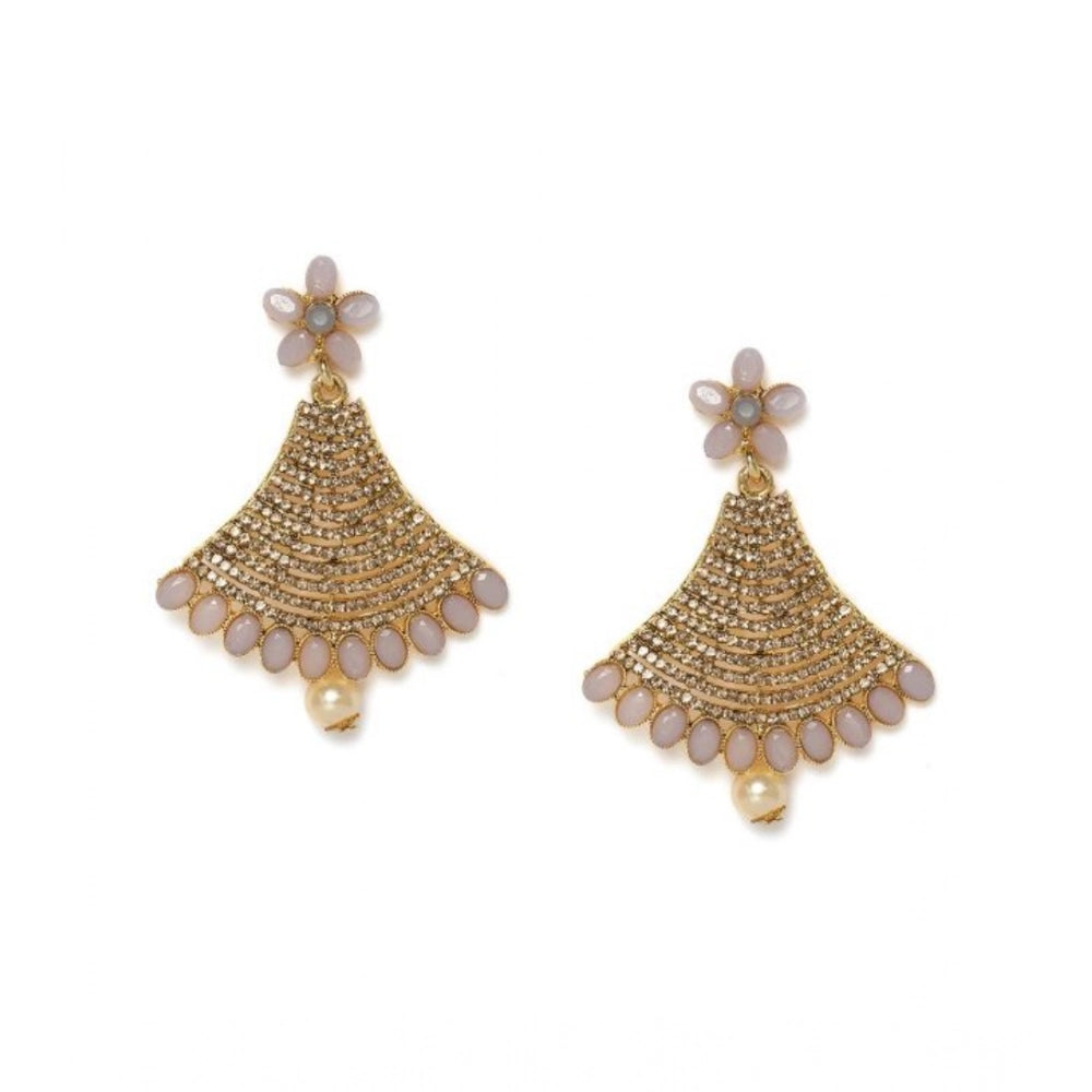 Women's Rose Gold Plated Alloy Earrings — Gold · 0136