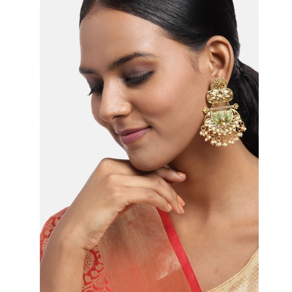 Women's Rose Gold Plated Alloy Earrings — Gold · 0286