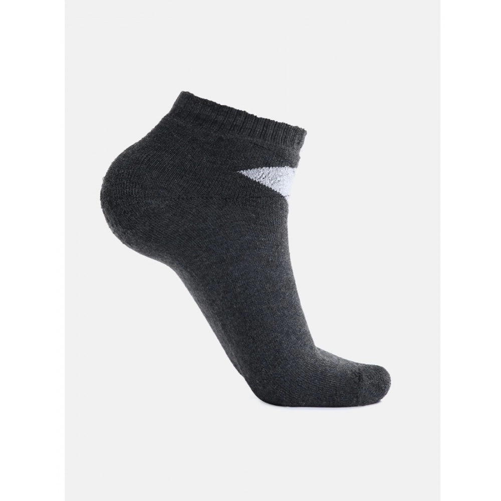 5 Pairs Men's Casual Cotton Blended Solid Mid-Calf Length