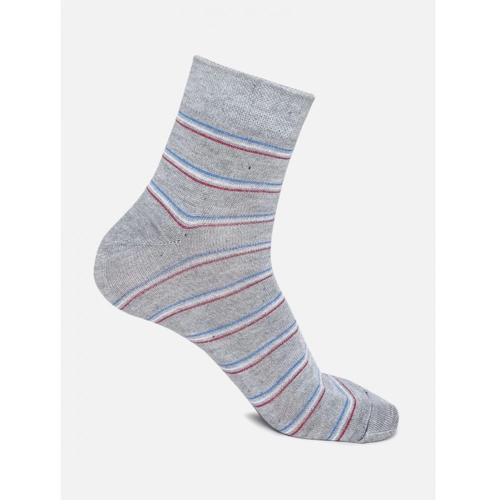 5 Pairs Men's Casual Cotton Blended Printed Mid-Calf Length · N075
