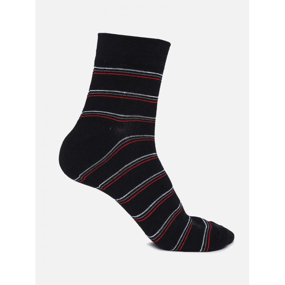 5 Pairs Men's Casual Cotton Blended Printed Mid-Calf Length · N075