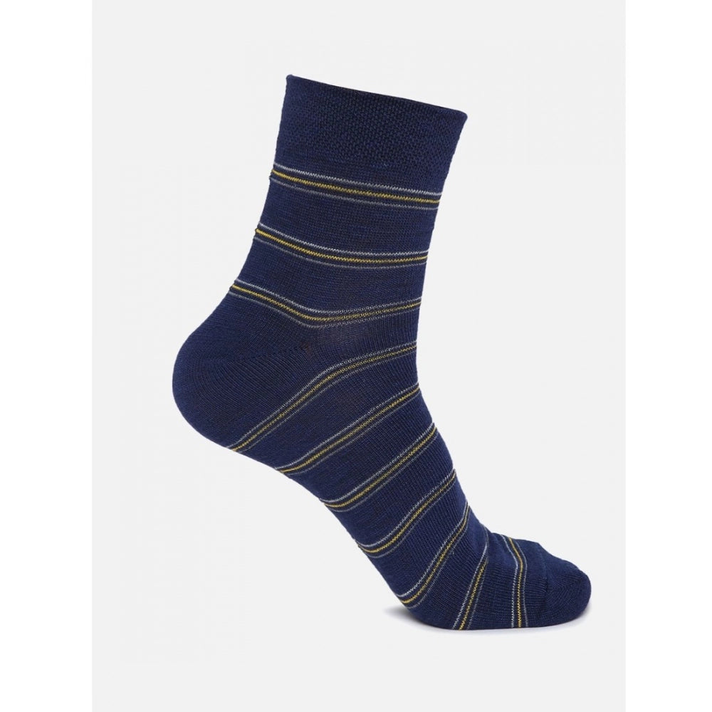 5 Pairs Men's Casual Cotton Blended Printed Mid-Calf Length · N075